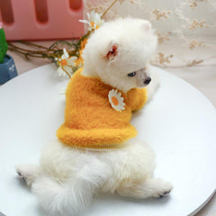 Daisy Flower Pet Sweater - Cozy and Stylish