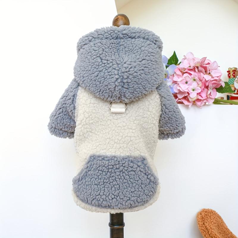 Thick Fleece Dog Jacket for Winter Outdoor Activities