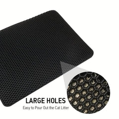 Cat Litter Pad Honeycomb Washable Mat Trapping Toilet Cleaning Supplies