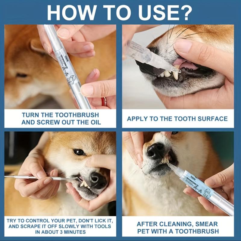 2pcs Dog Teeth Cleaning Pens Pet Teeth Tartar & Calculus Remover