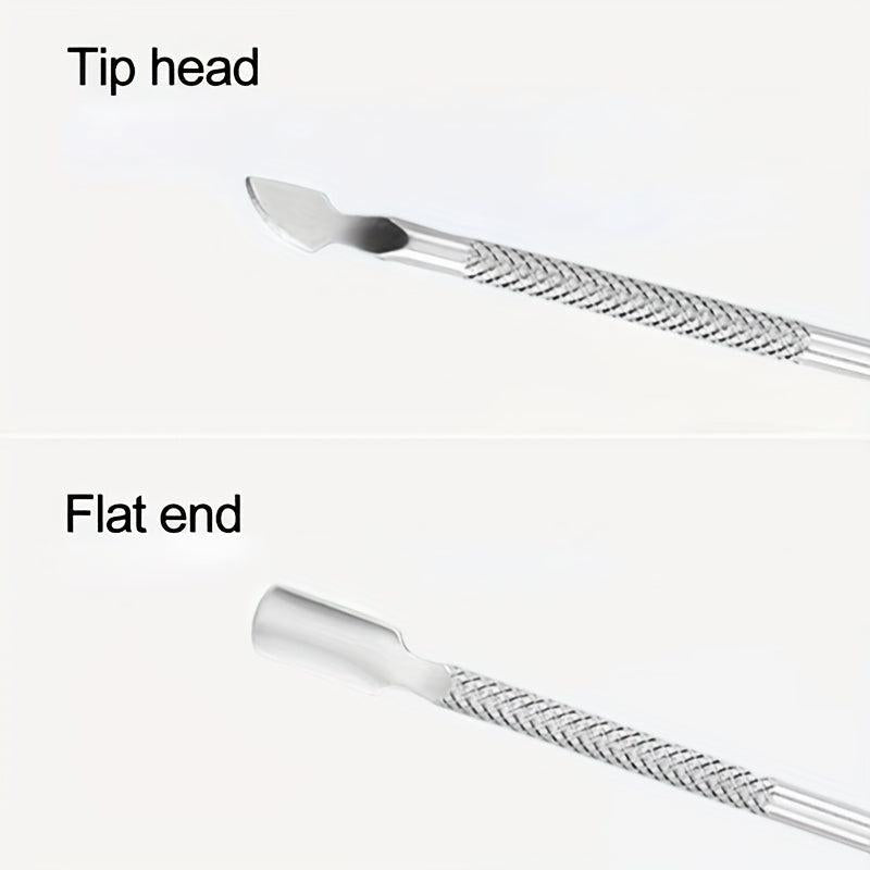 Dual Head Pet Teeth Cleaning Tool Dogs Cats Dental Oral Care Stainless Steel