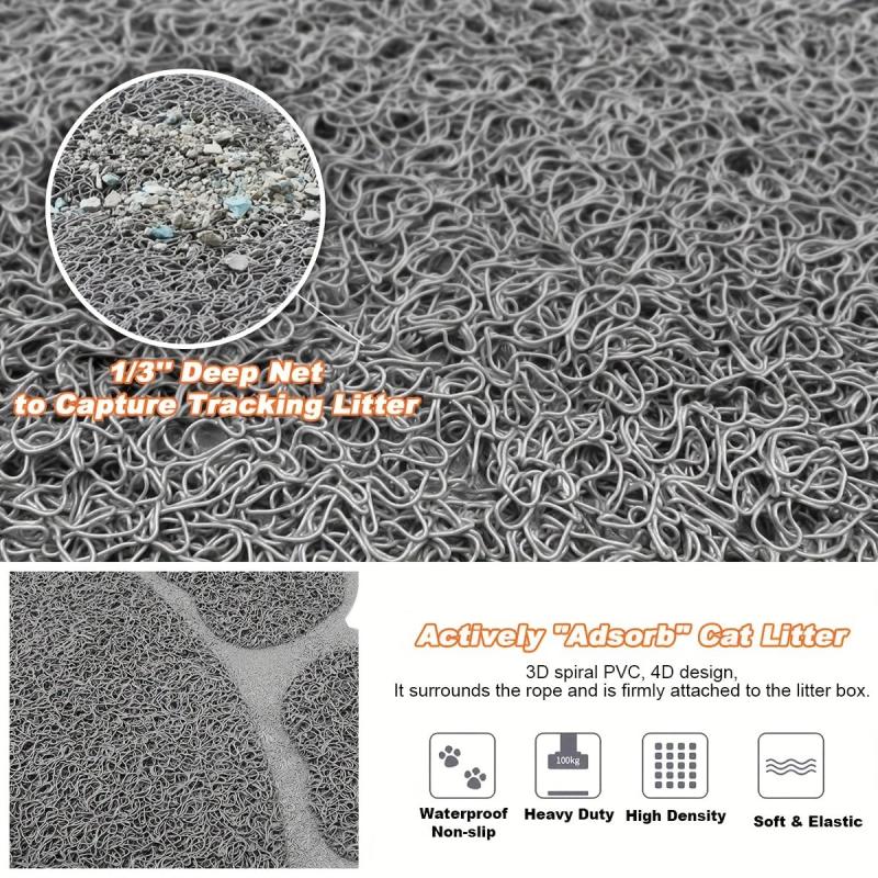 Cat Paw Non-Slip Litter Mat Waterproof Trapping Mat