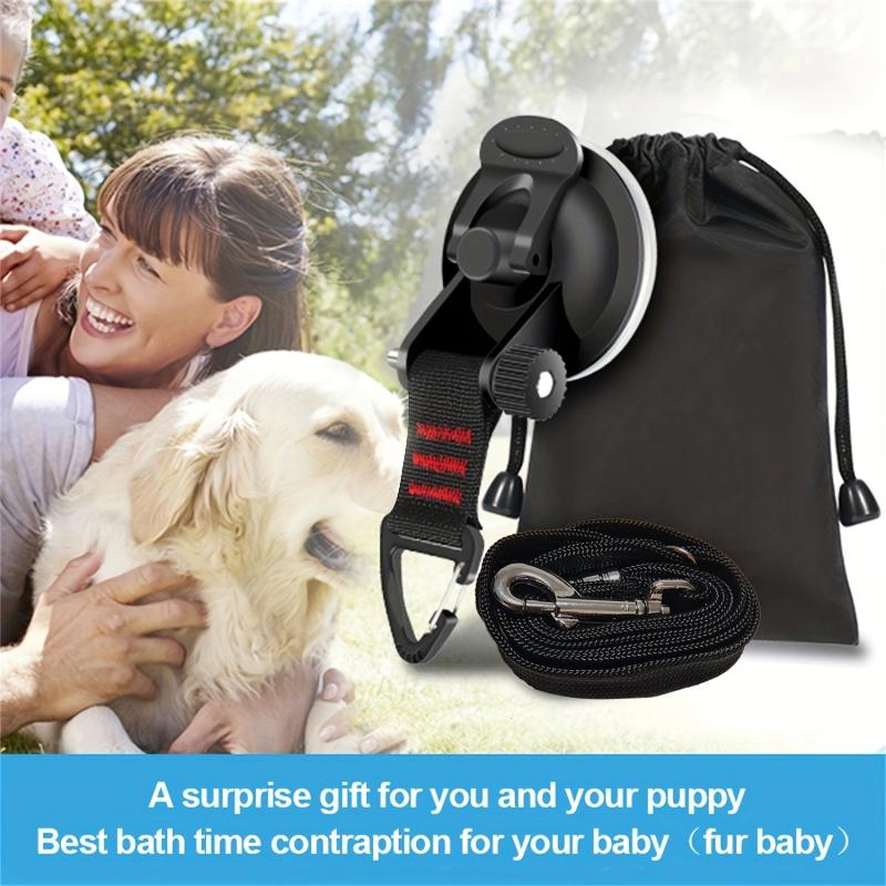 3pcs Suction Cup Hooks Set with Restraint Rope for Pet Grooming