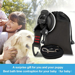 3pcs Suction Cup Hooks Set with Restraint Rope for Pet Grooming