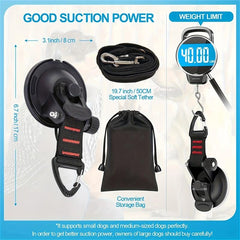 3pcs Suction Cup Hooks Set with Restraint Rope for Pet Grooming