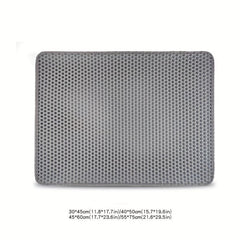 Waterproof Cat Litter Trapping Mat Washable Double Layer Non slip Cat Mat