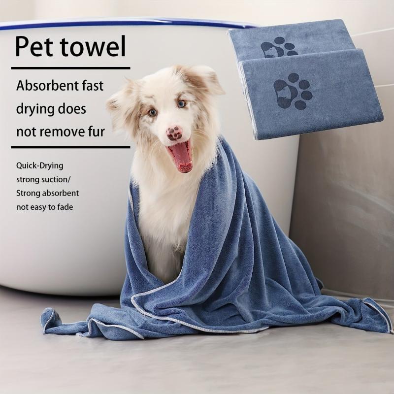 1pc Pet Dog Bath Towel Quick Dry Microfiber Pet Bath Towel For Cats And Dogs
