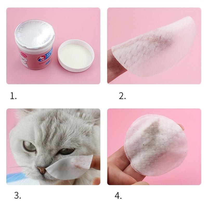 120pcs Pet Eye Wipes Dog Cat Eye Cleaning Tear Stain Remover Pads