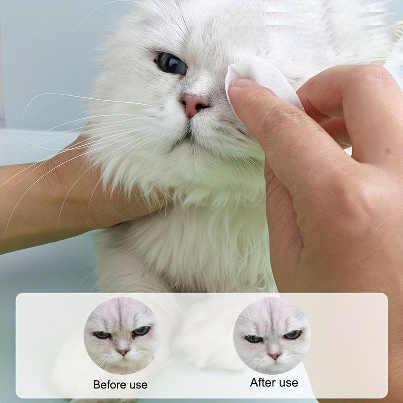 120pcs Pet Eye Wipes Dog Cat Eye Cleaning Tear Stain Remover Pads