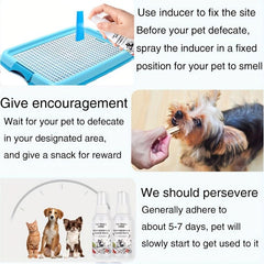 Dog Potty Toilet with Pee Post Dog Pee Pad Holder for Indoor Dogs