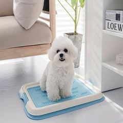 Dog Potty Toilet with Pee Post Dog Pee Pad Holder for Indoor Dogs
