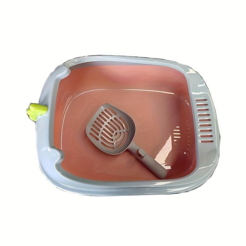 Dinosaur Cat Litter Box, Anti-splashing Basin with Shovel & Odor Eliminator