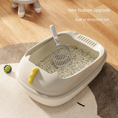 Dinosaur Cat Litter Box, Anti-splashing Basin with Shovel & Odor Eliminator