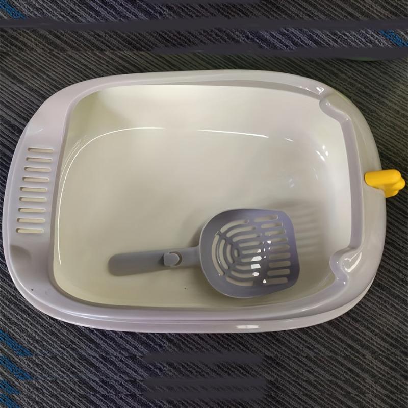 Dinosaur Cat Litter Box, Anti-splashing Basin with Shovel & Odor Eliminator