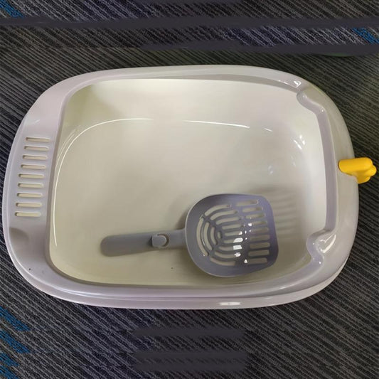 Dinosaur Cat Litter Box, Anti-splashing Basin with Shovel & Odor Eliminator