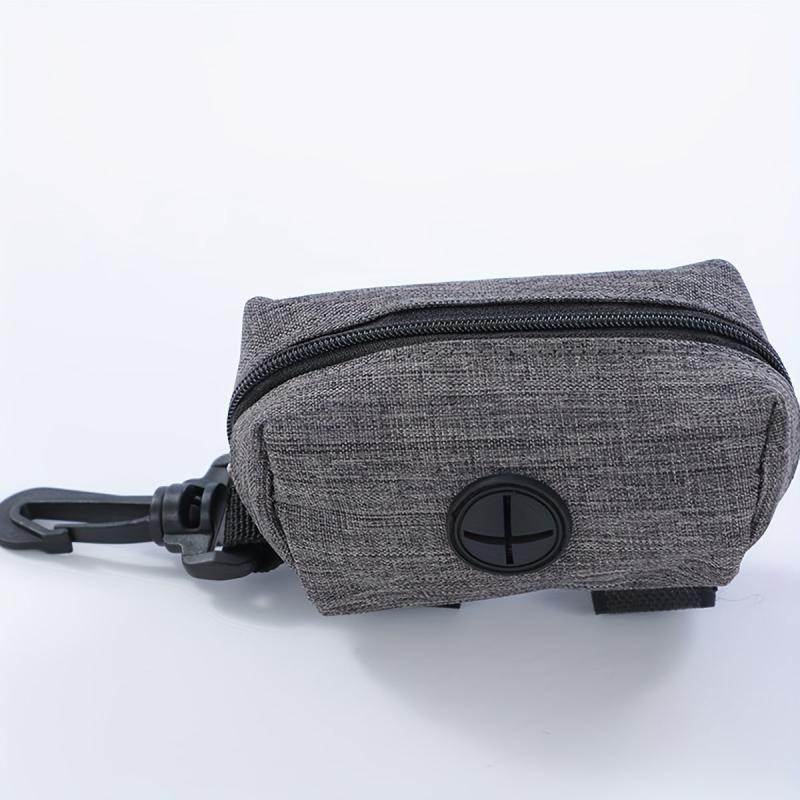 Portable Dog Poop Bag Carrier for Leash with 1 Roll Bag