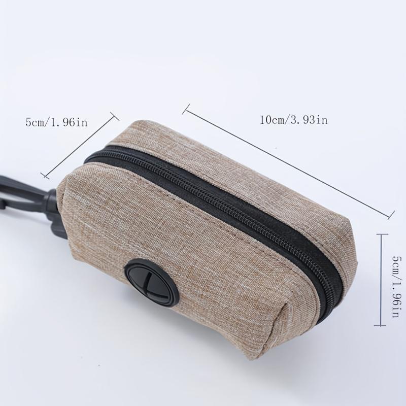 Portable Dog Poop Bag Carrier for Leash with 1 Roll Bag