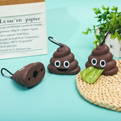 Portable Poop Shaped Waste Bag Holder Dispenser For Pets