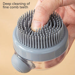Silicone Dog Brush Pet Shampoo Brush Soft Bristle Dog Massage Bath Brush