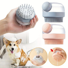 Silicone Dog Brush Pet Shampoo Brush Soft Bristle Dog Massage Bath Brush