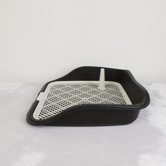 Washable Dog Potty Trainer with Raised Fence and Pee Post