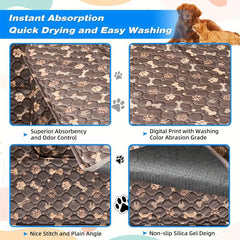 Washable Reusable Pet Pee Pads for Dogs Cats Waterproof Non Slip Button Training