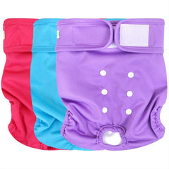 Washable Female Dog Diapers Reusable Pet Diapers For Small Medium Dogs