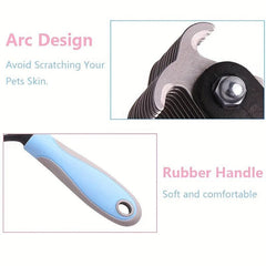 Pet Grooming Comb Double Sided Non-slip Handle
