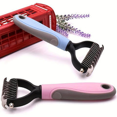 Pet Grooming Comb Double Sided Non-slip Handle