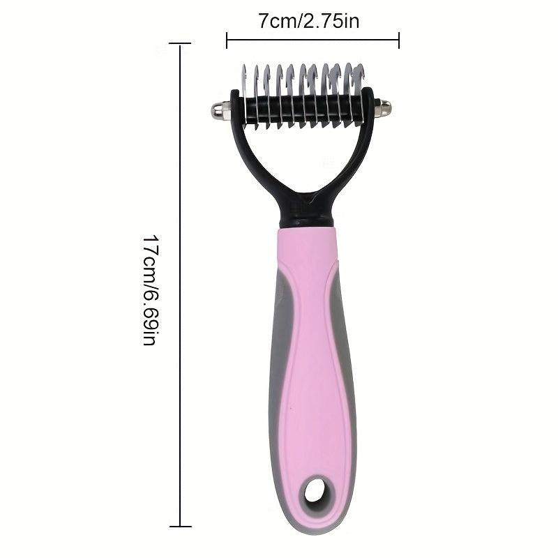 Pet Grooming Comb Double Sided Non-slip Handle