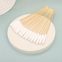 50pcs Pet Cotton Swabs With Wooden Handle for Ear & Eye Cleaning