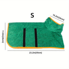 Pet Hooded Bath Towel for Dogs Quick Drying Adjustable