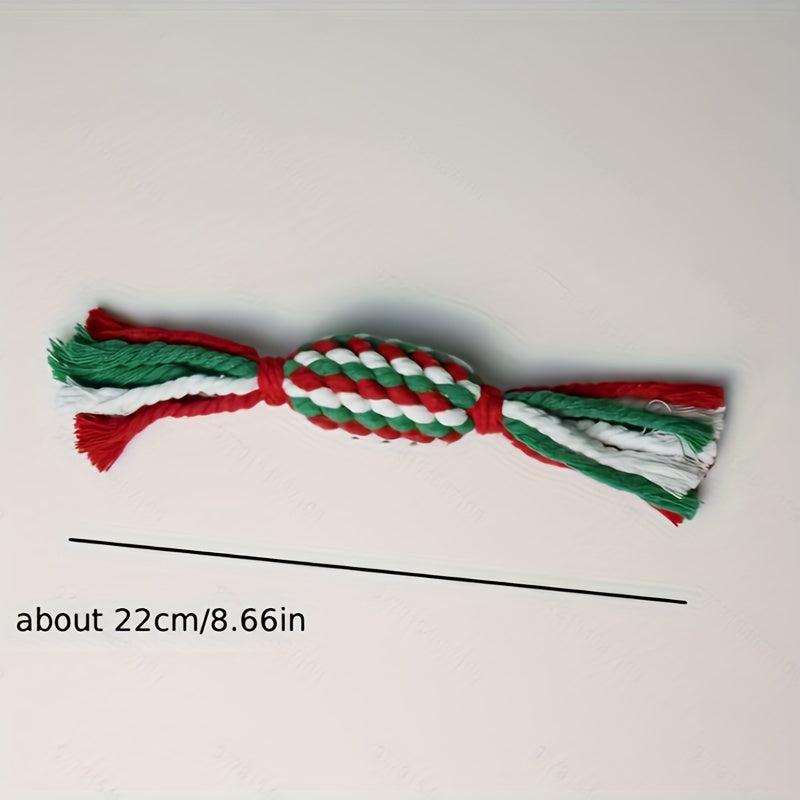 Christmas Dog Chew Toys - 6PCS Bite Resistant Rope Molar Toy