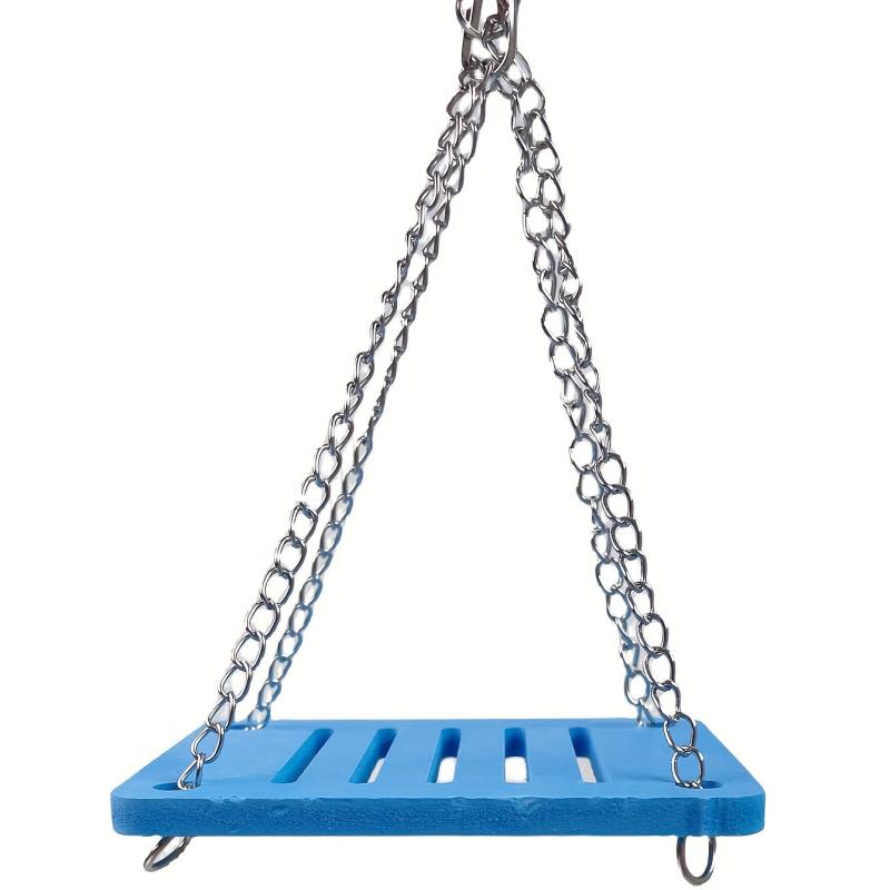 Colorful Wood Splicing PVC Small Pet Hammock Swing Toy