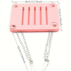 Colorful Wood Splicing PVC Small Pet Hammock Swing Toy