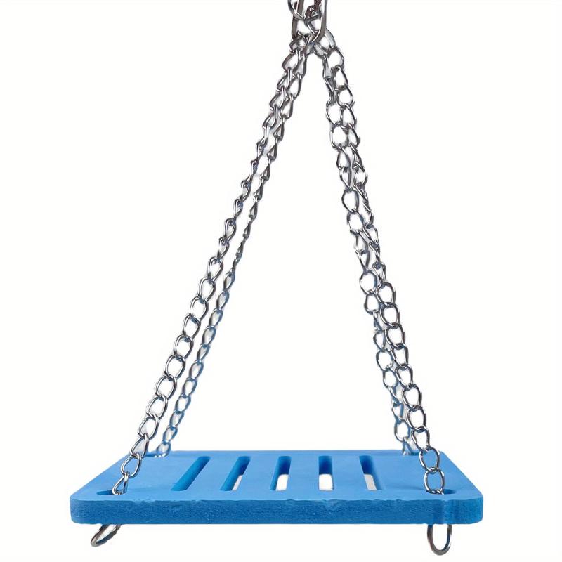 Colorful Wood Splicing PVC Small Pet Hammock Swing Toy