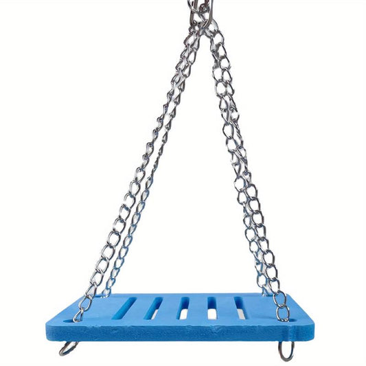 Colorful Wood Splicing PVC Small Pet Hammock Swing Toy