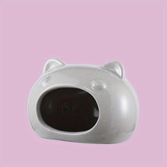Ceramic Pet Cat House for Small Animals - Hamster Hideout Bed