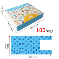 100pcs Durable 1.5 Silk Dog Poop Bags Leak Proof Pet Waste Disposal