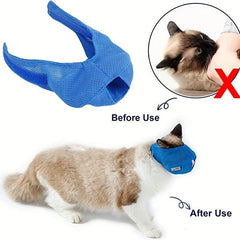 3 Pack Breathable Adjustable Cat Muzzles for Anxiety Relief and Grooming