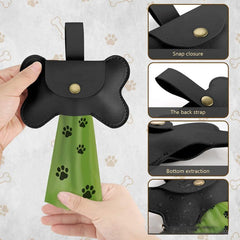 Bone Shaped Dog Poop Bag Holder Leash Attachment