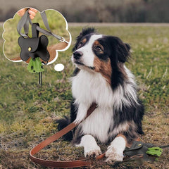 Bone Shaped Dog Poop Bag Holder Leash Attachment