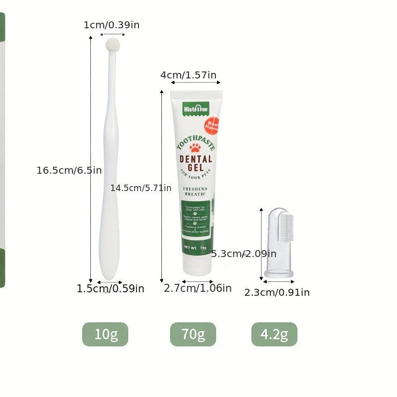 Beef Vanilla Flavor Pet Tooth Care Set Dog Toothpaste Dog Teeth Cleaning Brush