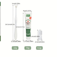 Beef Vanilla Flavor Pet Tooth Care Set Dog Toothpaste Dog Teeth Cleaning Brush