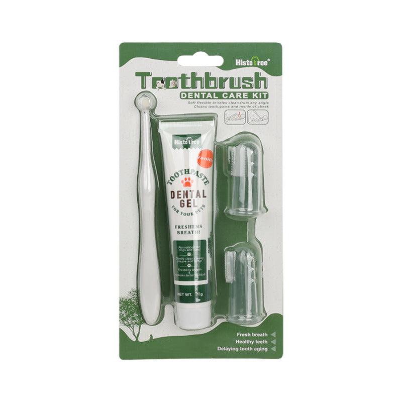 Beef Vanilla Flavor Pet Tooth Care Set Dog Toothpaste Dog Teeth Cleaning Brush