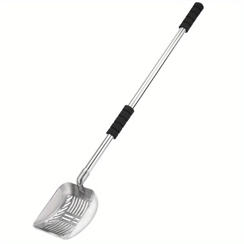 Adjustable Metal Cat Litter Scoop with Long Handle and Detachable Shovel