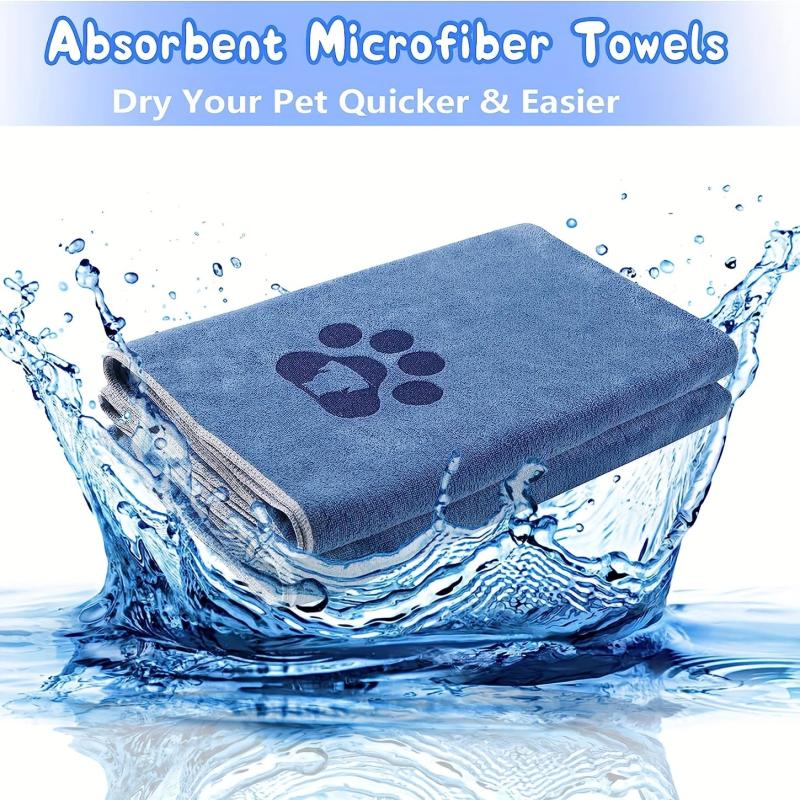 Dog Bath Towel Cat Grooming Towel Quick Dry Microfiber Bath Towel