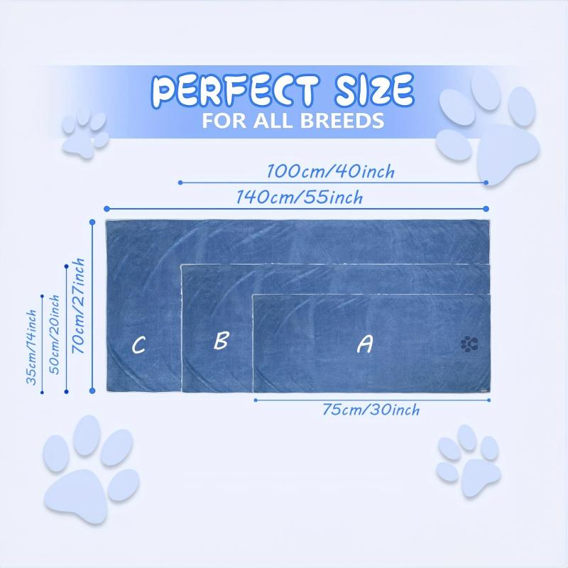 Dog Bath Towel Cat Grooming Towel Quick Dry Microfiber Bath Towel