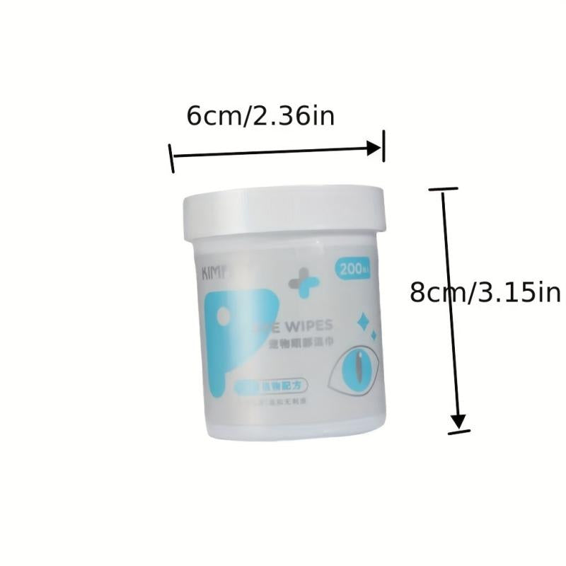 200pcs Disposable Pet Eye Cleaning Wipes Tear Stain Remover For Dogs Cats