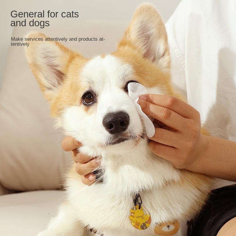 200pcs Disposable Pet Eye Cleaning Wipes Tear Stain Remover For Dogs Cats